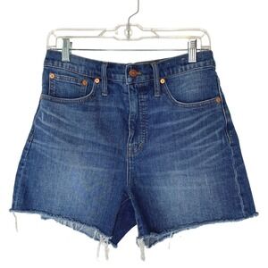 Madewell 28 High Rise Denim Shorts Glenoaks Wash Cutoff Edition
